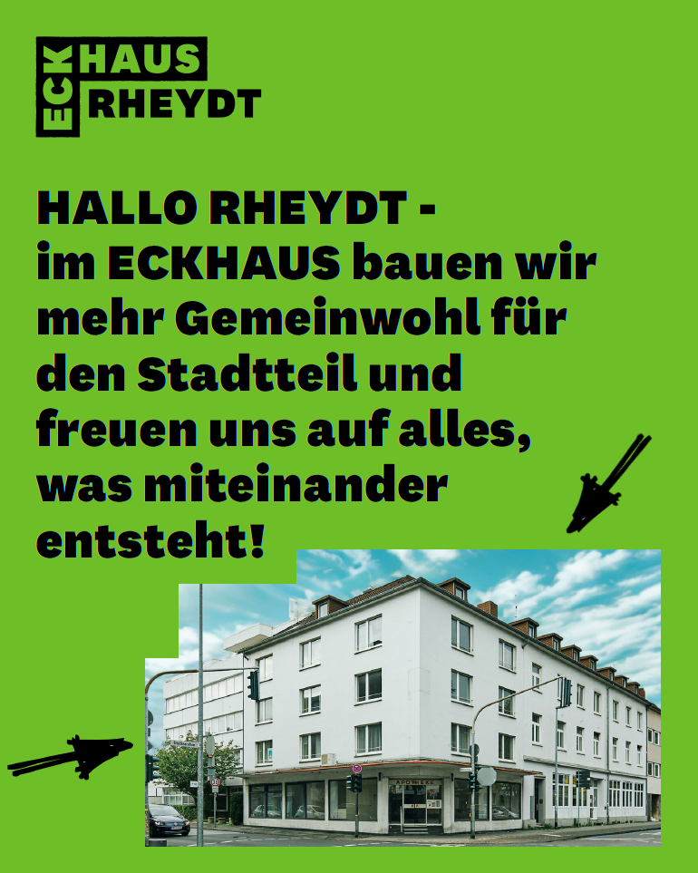 Außenansicht vom ECKHAUS an der Brucknerallee/Mühlenstr.
